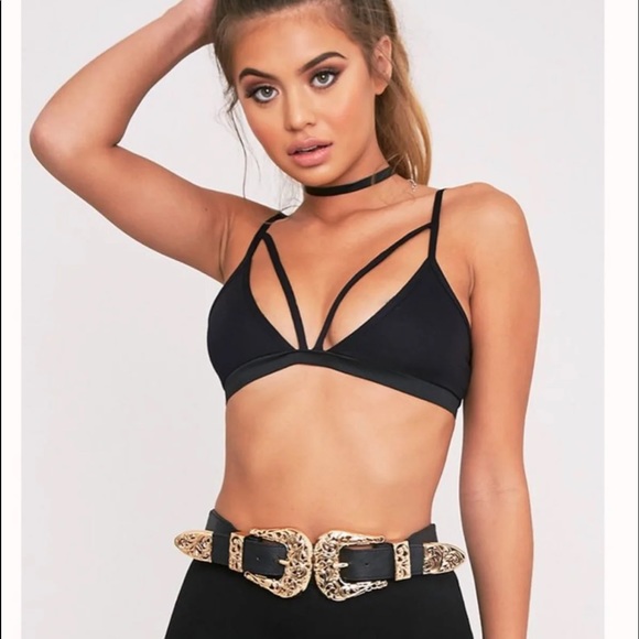 plt black bralet